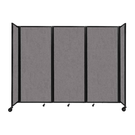 Versare Room Divider 360 Folding Portable Partition 8'6" x 6'10" Slate Fabric 1182319